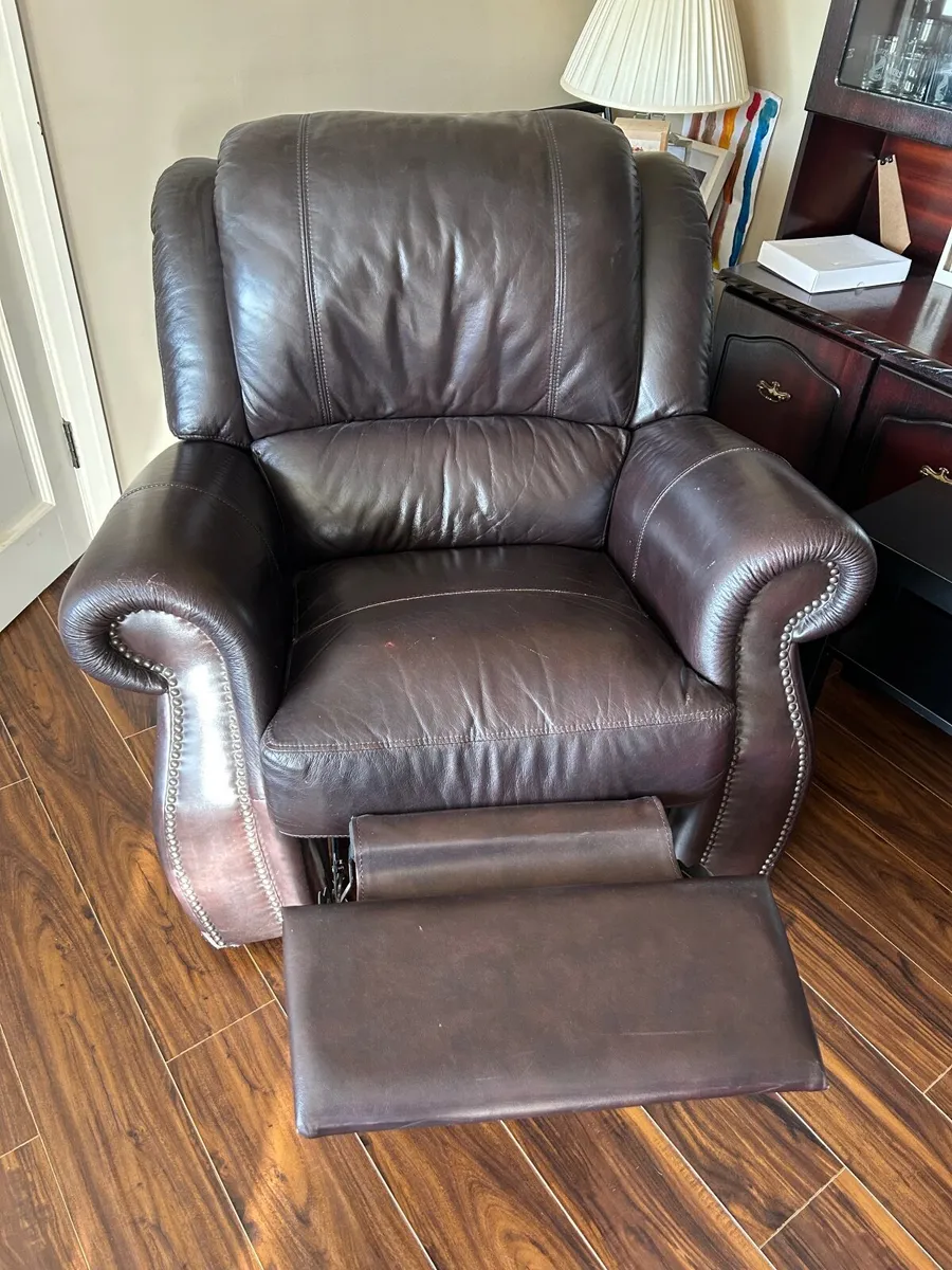 Armchair- Leather Recliner - Image 4