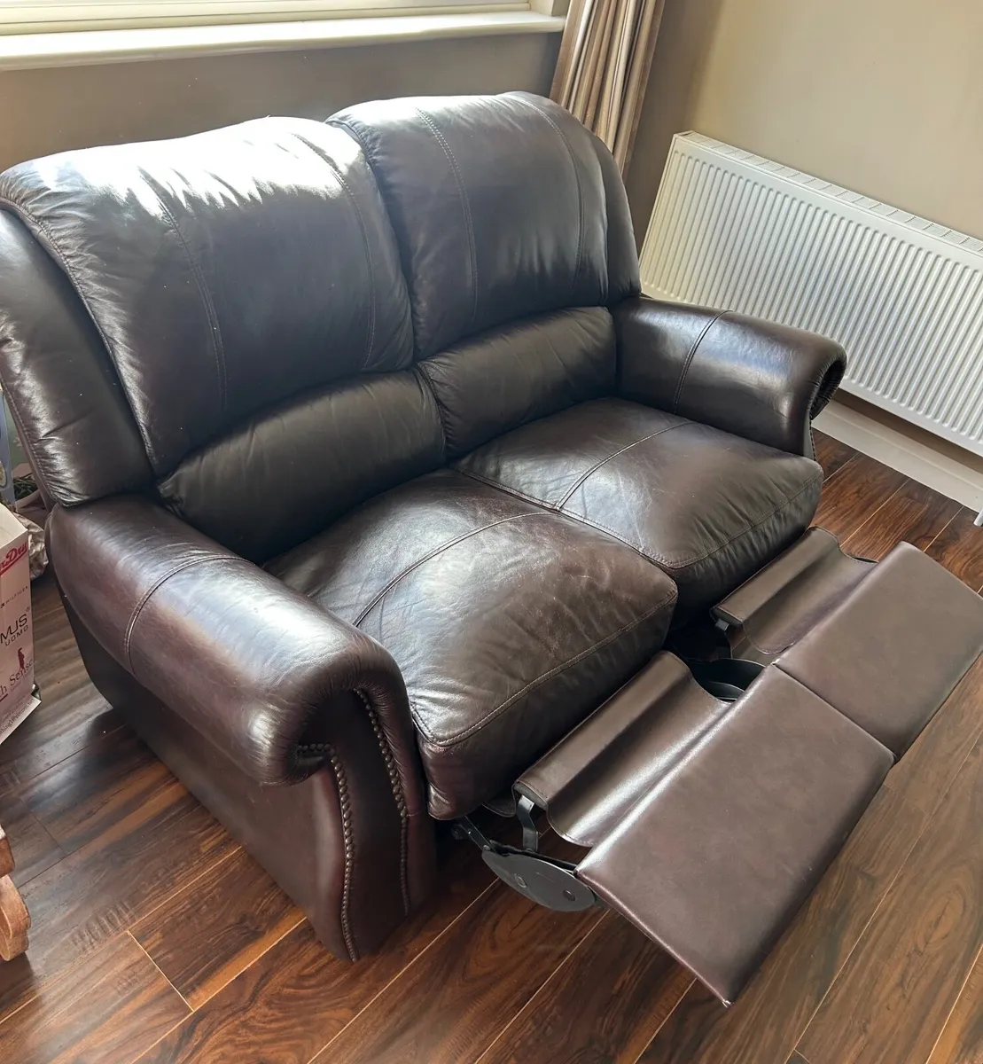 Leather 2-Seater Couch & matching Armchair - Image 4