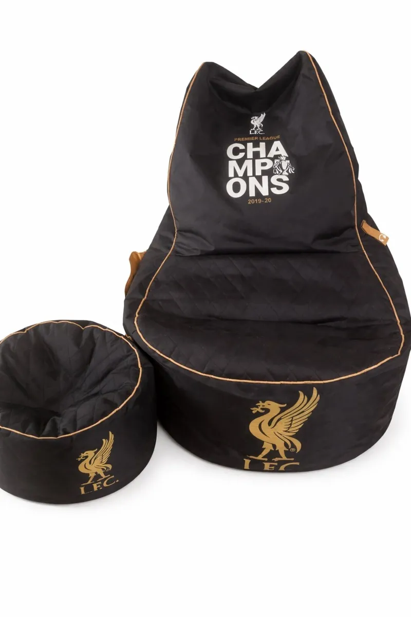Liverpool bean bag and footstool . - Image 1