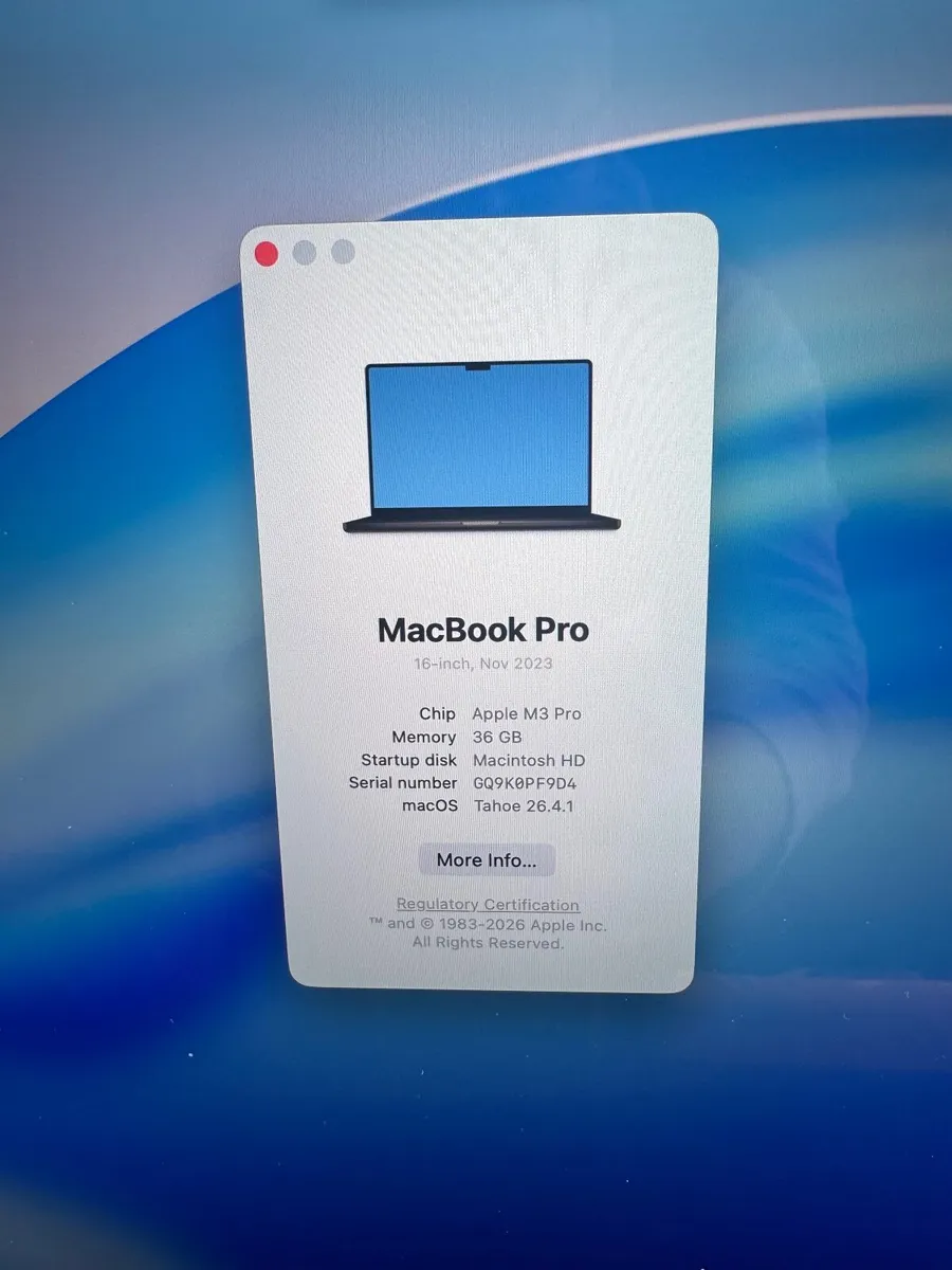 MacBook Pro  16” M3 Pro - Image 2