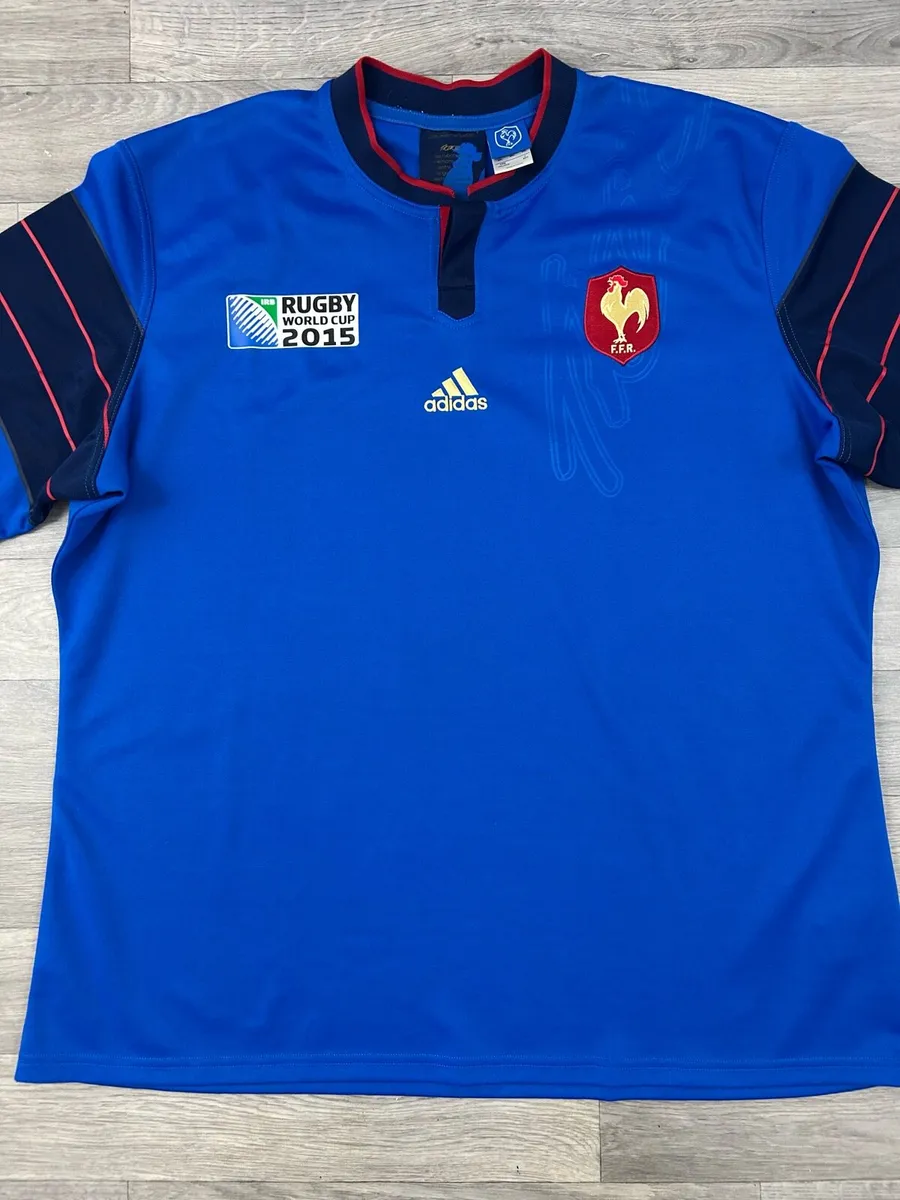 Adidas France 2015 Rugby World Cup Jersey 3XL - Image 2