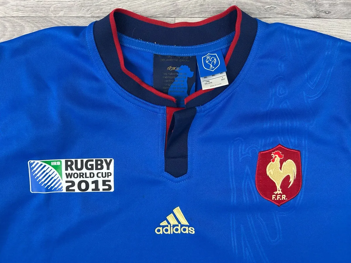 Adidas France 2015 Rugby World Cup Jersey 3XL - Image 3