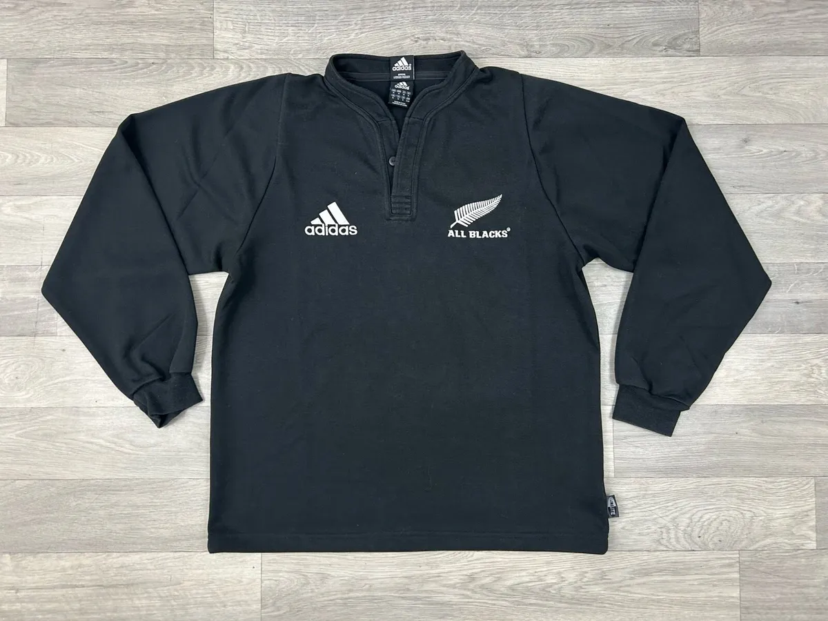 Vintage 2003 Adidas All Blacks L/S Rugby Jersey - Image 1