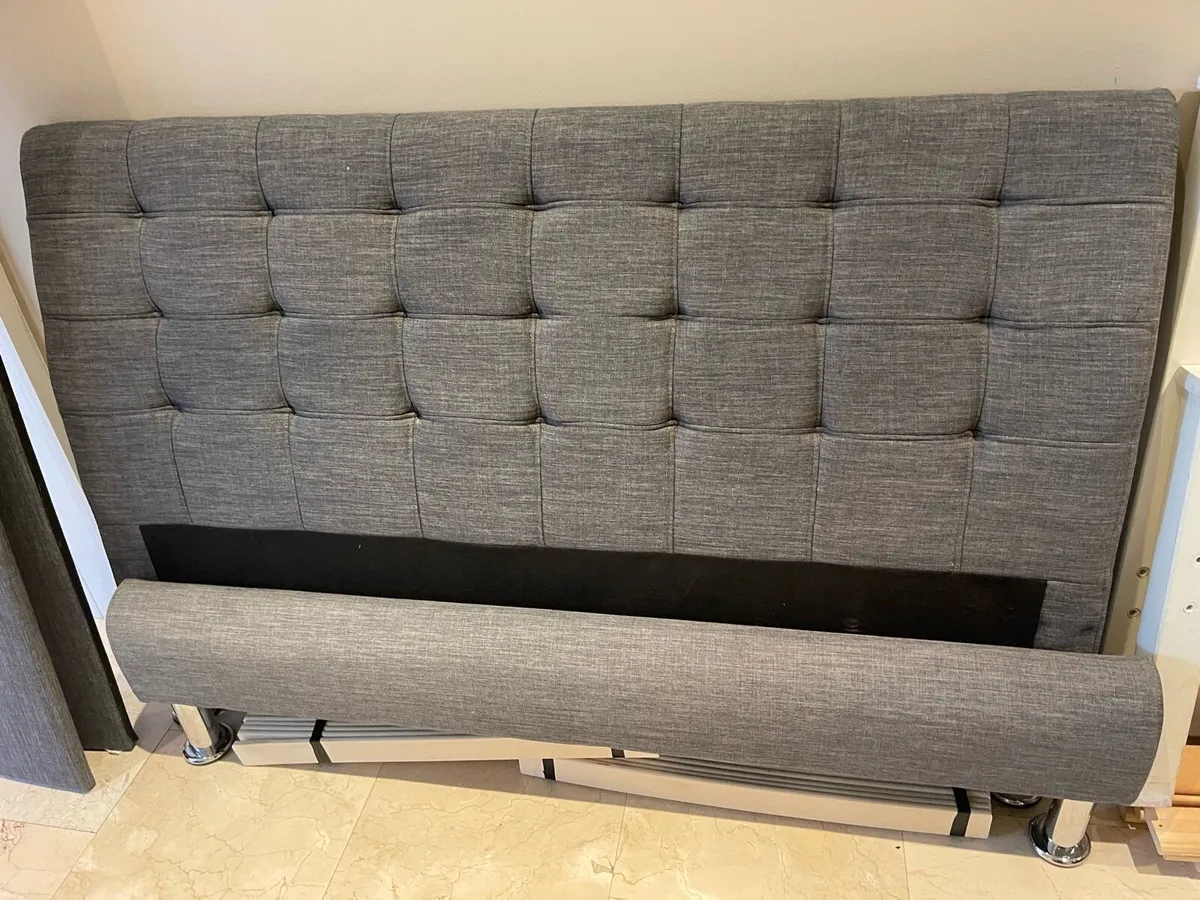 Beautiful Very Sturdy Grey 4Ft 6” Double Bed - Image 3