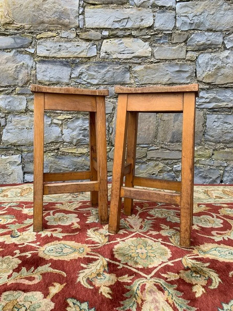 Pair of Mid Century laboratory stools. - Image 1