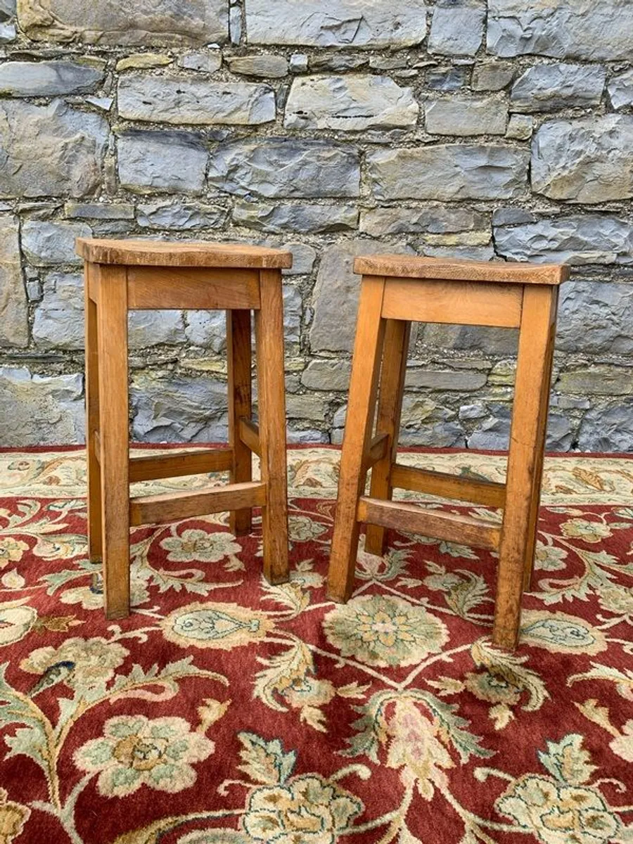 Pair of Mid Century laboratory stools. - Image 2