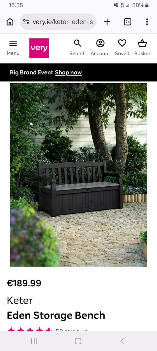 Garden storage bench - Image 2
