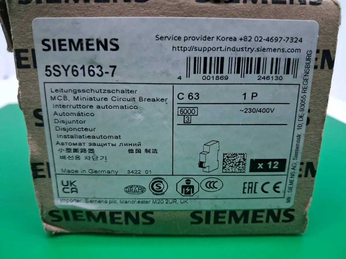 Postage - 12 X Circuit Breakers, 5SY6163-7, MCB-C6 - Image 2