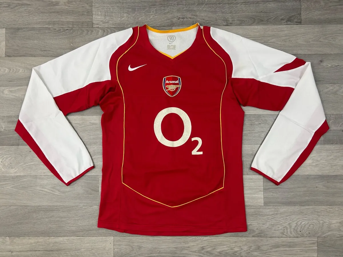 Vintage 2004 Arsenal Long Sleeve Jersey Shirt - Image 1