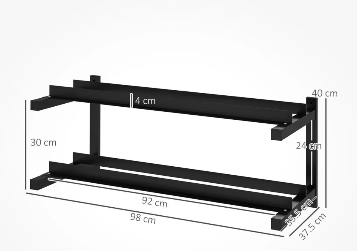 Dumbell rack. Wall mounted. Heavy duty - Image 2