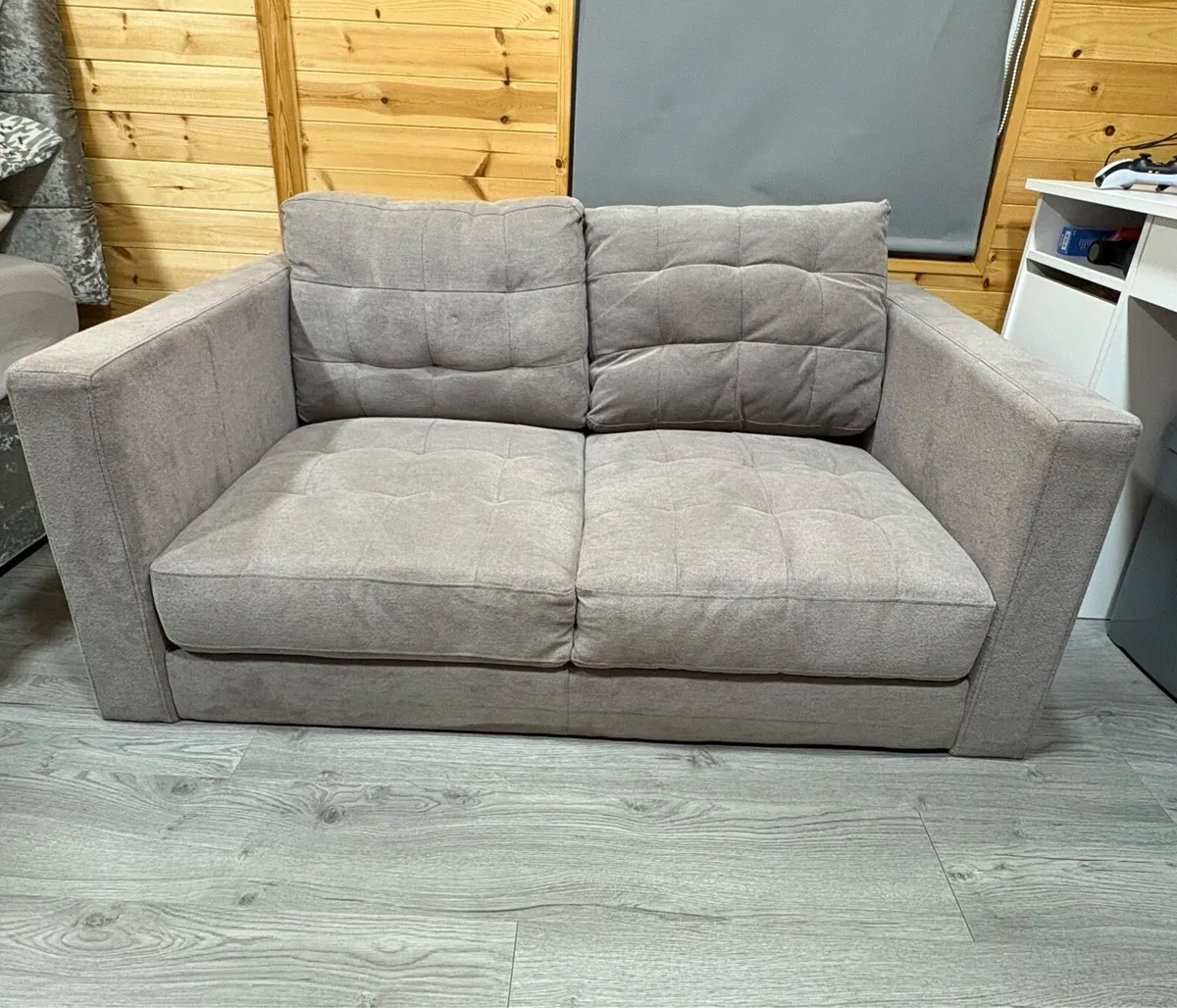 Grey 2 Seater Sofa - Image 1