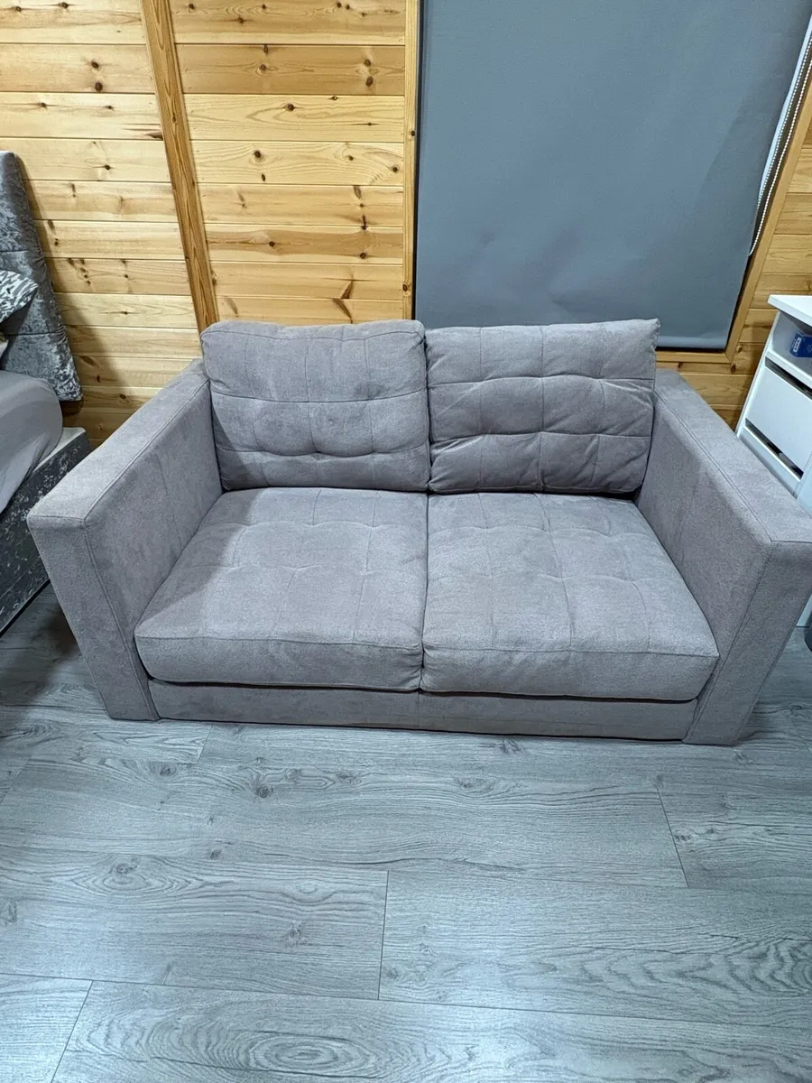 Grey 2 Seater Sofa - Image 2
