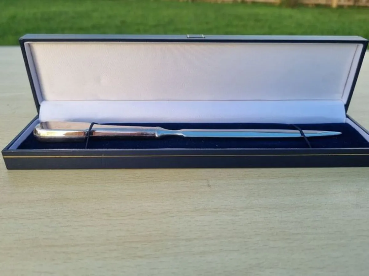 Vintage silver plate paper knife - Image 2