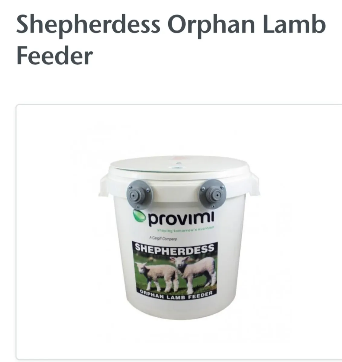 Provimi  Shepherdess lamb feeder - Image 1