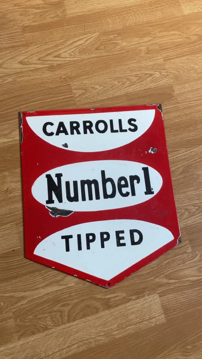 Enamel sign