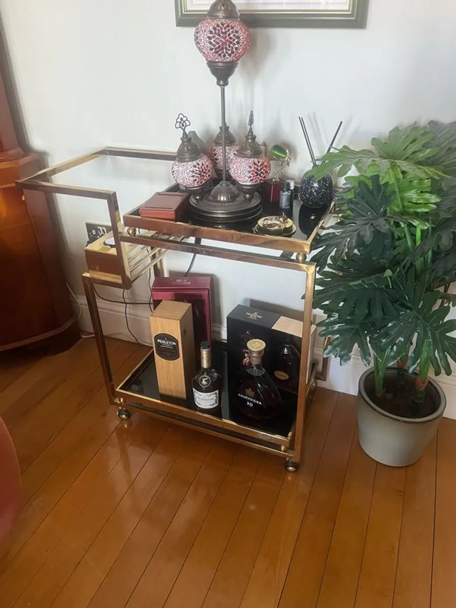 brass drinks trolly
