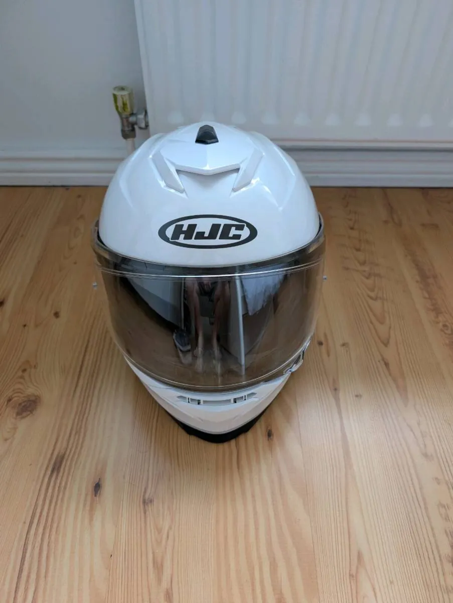 HJC i71 Pearl White Motorbike Helmet Size Large - Image 1