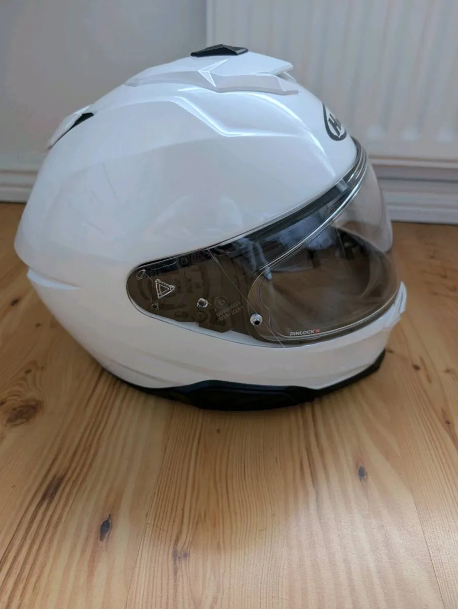 HJC i71 Pearl White Motorbike Helmet Size Large - Image 4
