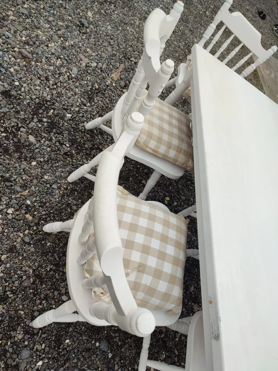 Painted Kitchen Table and 6 Chairs - Image 4