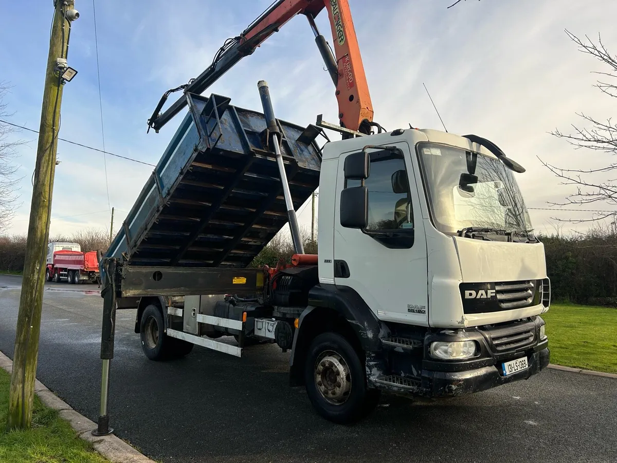 2013 Daf 55.180 Tipper c/w Palfinger PK12000 crane - Image 2