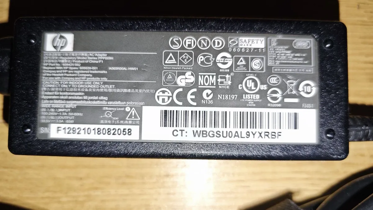 HP 65W 18.5V 3.5A AC Adapter Charger Power Supply - Image 2