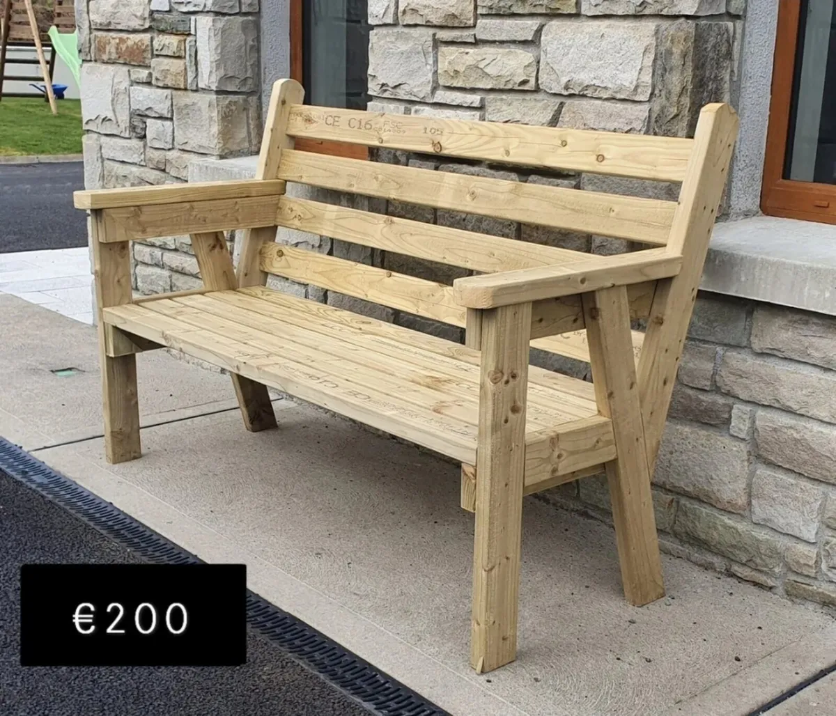Brand New Garden Bench with centre table - Image 2