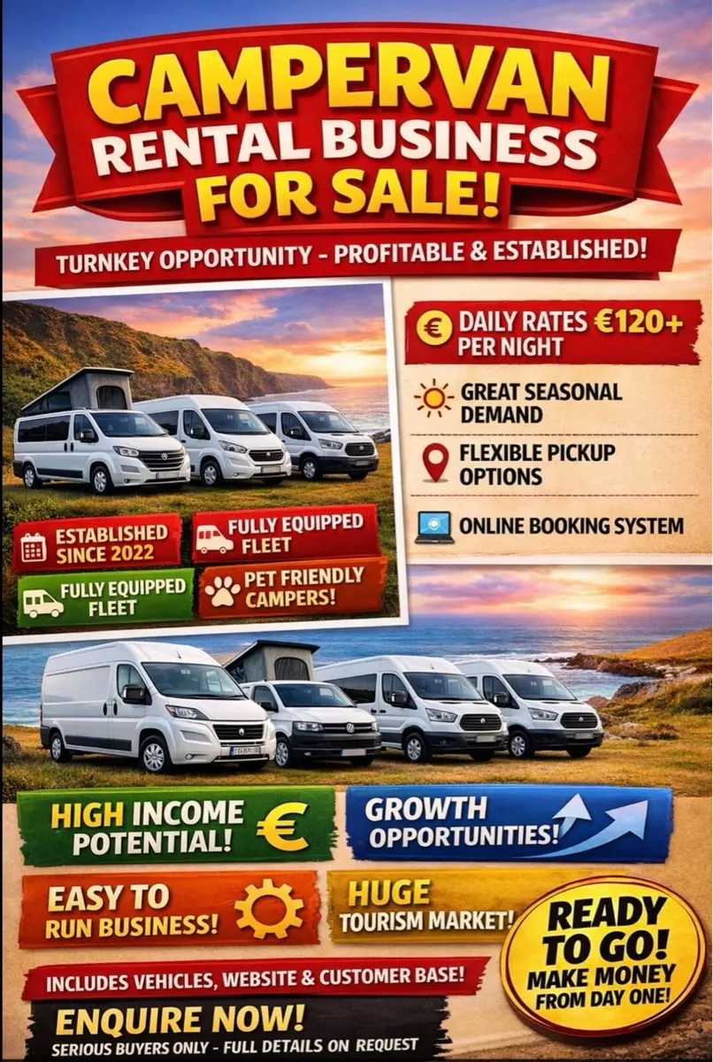 ☘️Campervan Rental Business for sale☘️