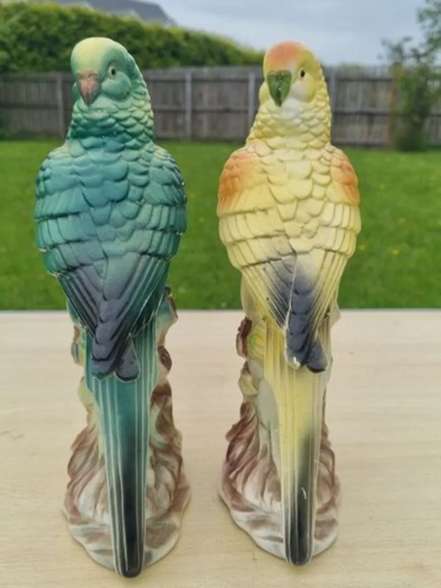 Pair of Capodimonte parrots - Image 4
