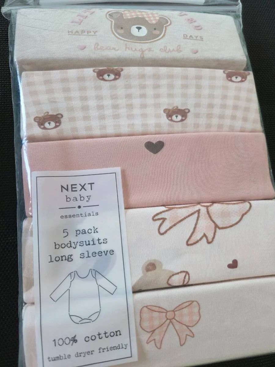 Upto1month, Brand-New Next Long-Sleeve Bodysuits - Image 2