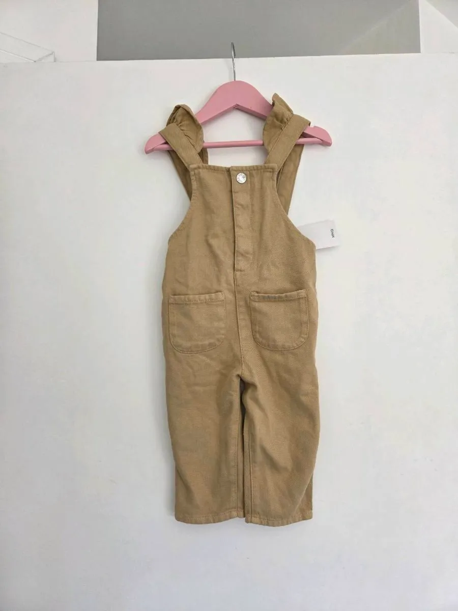 9-12m, With Tags Mango Soft Girls Dungarees - Image 1