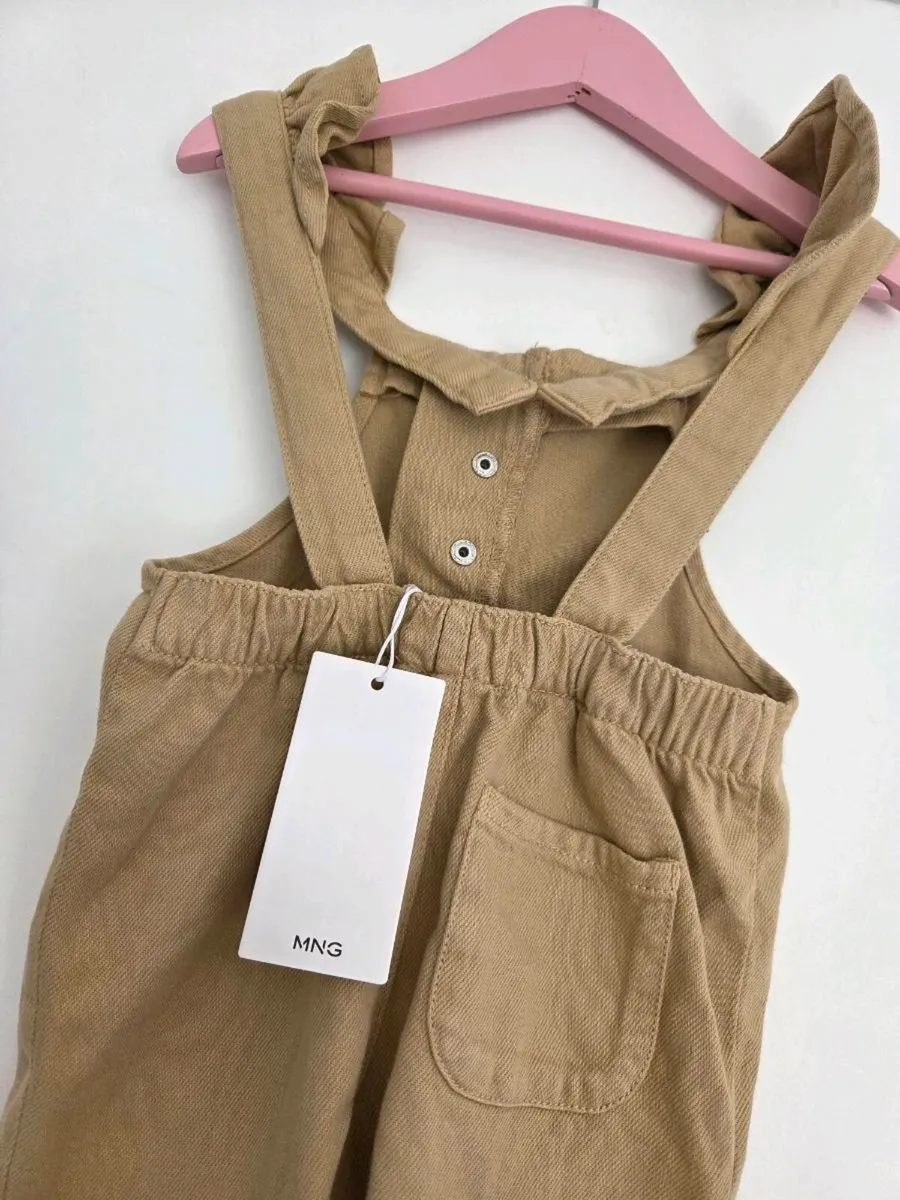 9-12m, With Tags Mango Soft Girls Dungarees - Image 2