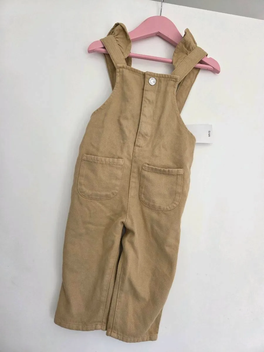 9-12m, With Tags Mango Soft Girls Dungarees - Image 3