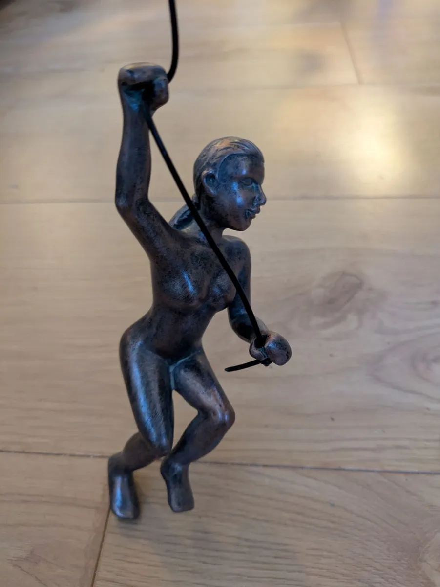 Climbing Sculpture Wall Art Bronze - Image 2