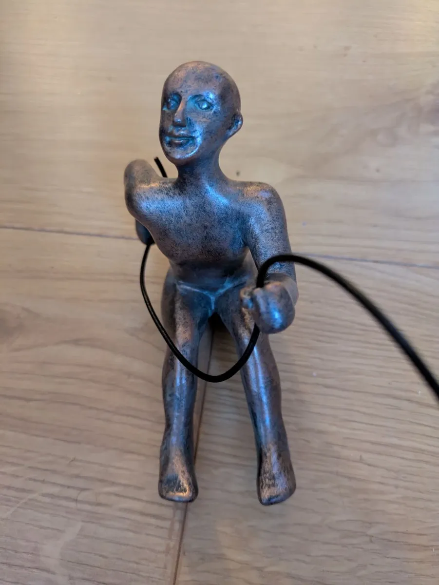 Climbing Sculpture Wall Art Bronze - Image 3