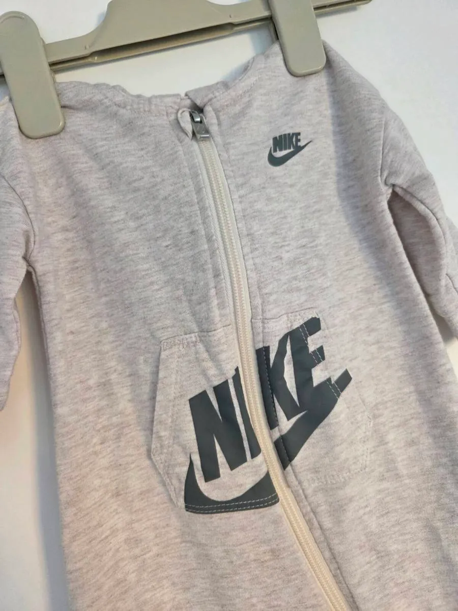 6m, Nike Baby Hooded Zip Romper - Image 2