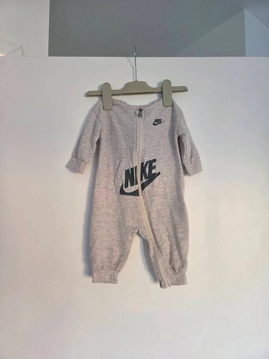 6m, Nike Baby Hooded Zip Romper - Image 1