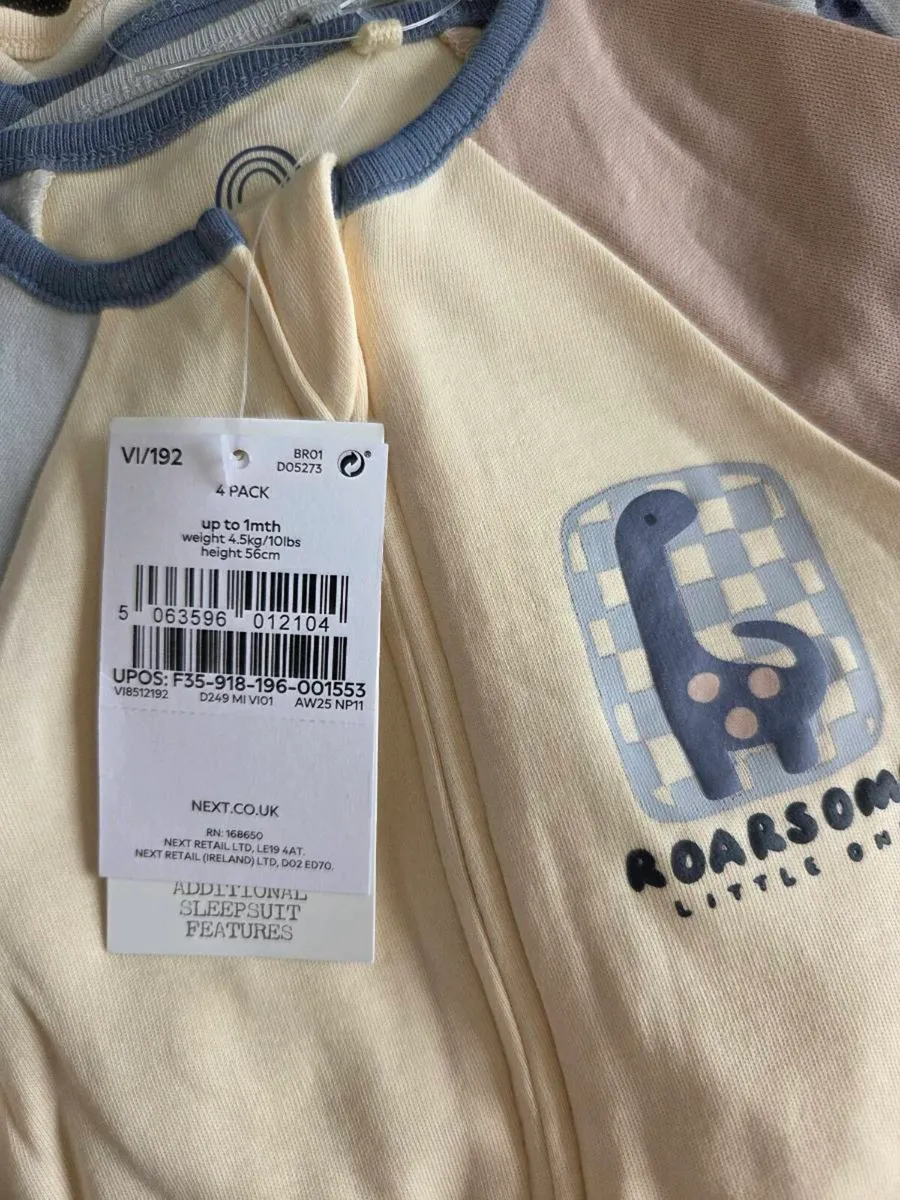 Upto1month, With Tags 4 Next 2 Way Zip Dinosaur Sl - Image 3