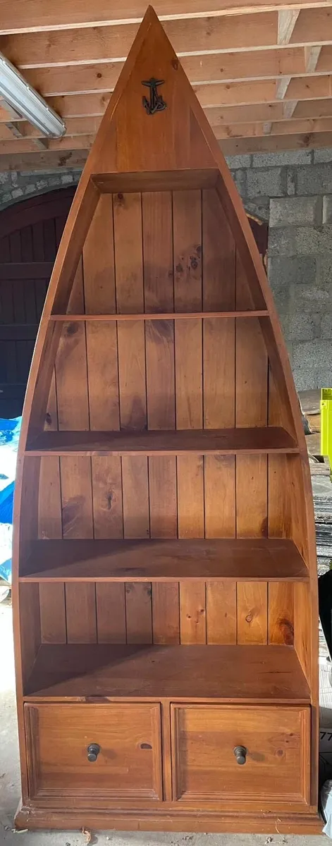 Unique Boat Shaped Shelving Unit