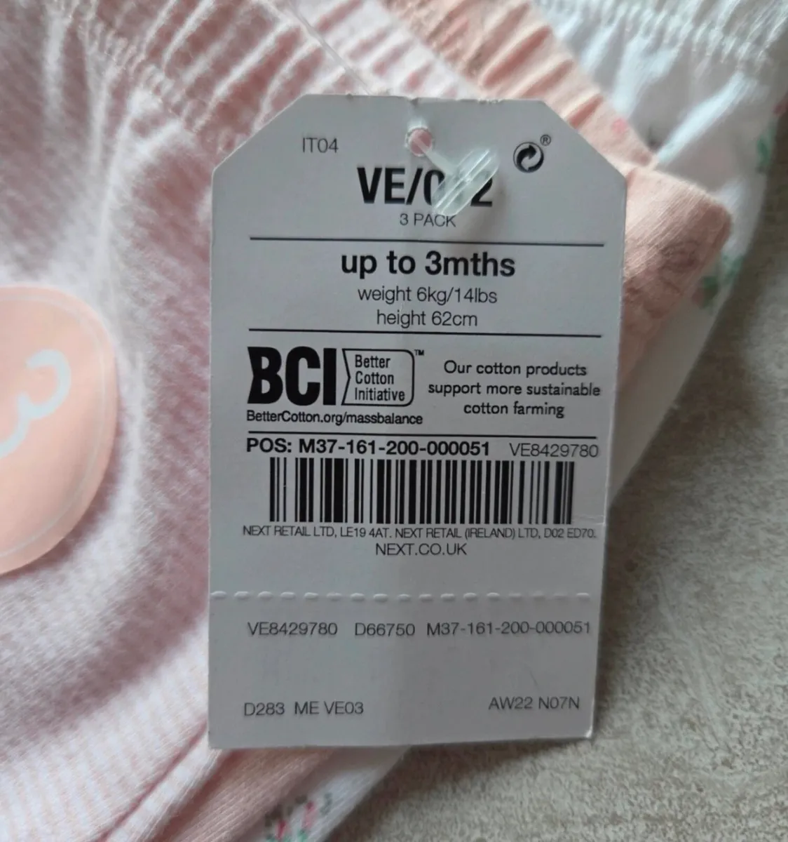 UpTo3Months, 3 Brand-New Next Baby Girl Bottoms - Image 2