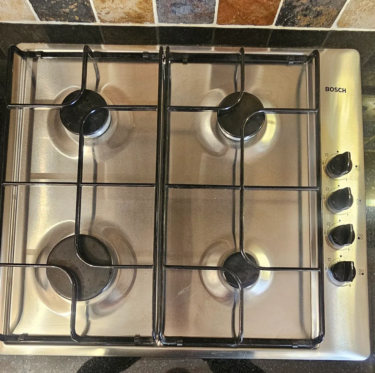 BoschBuilt In Stainless Steel 60cm Gas Hob