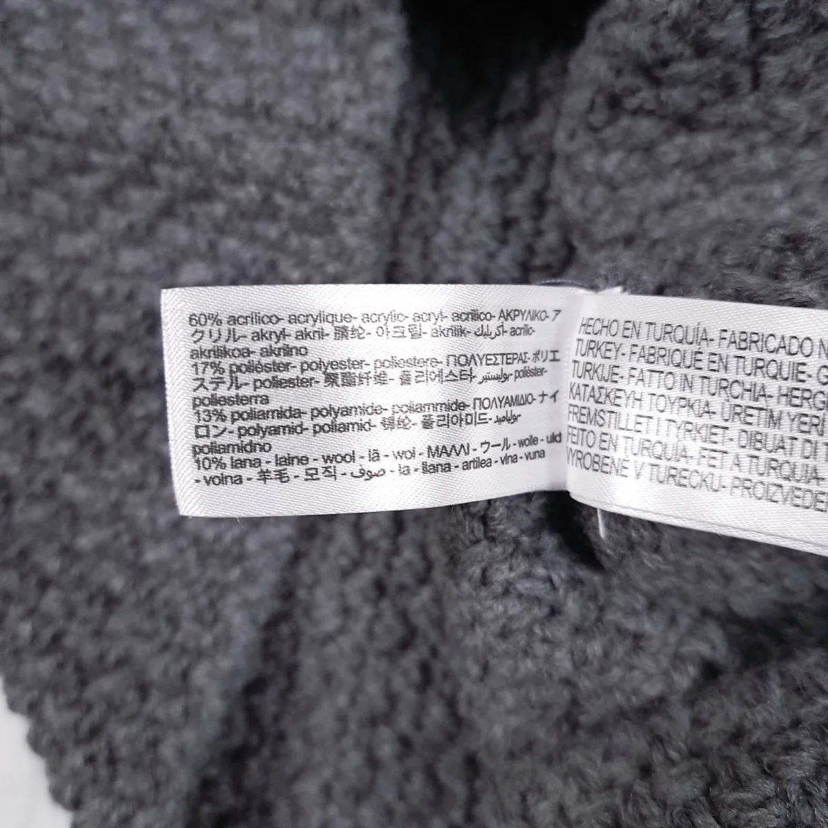 Zara Grey Knit Cardigan Flower Jewel Buttons S - Image 3