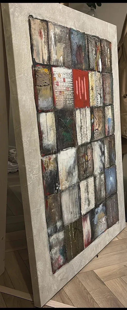 Large Textured Abstract Cavans Painting 125x90cm - Image 2