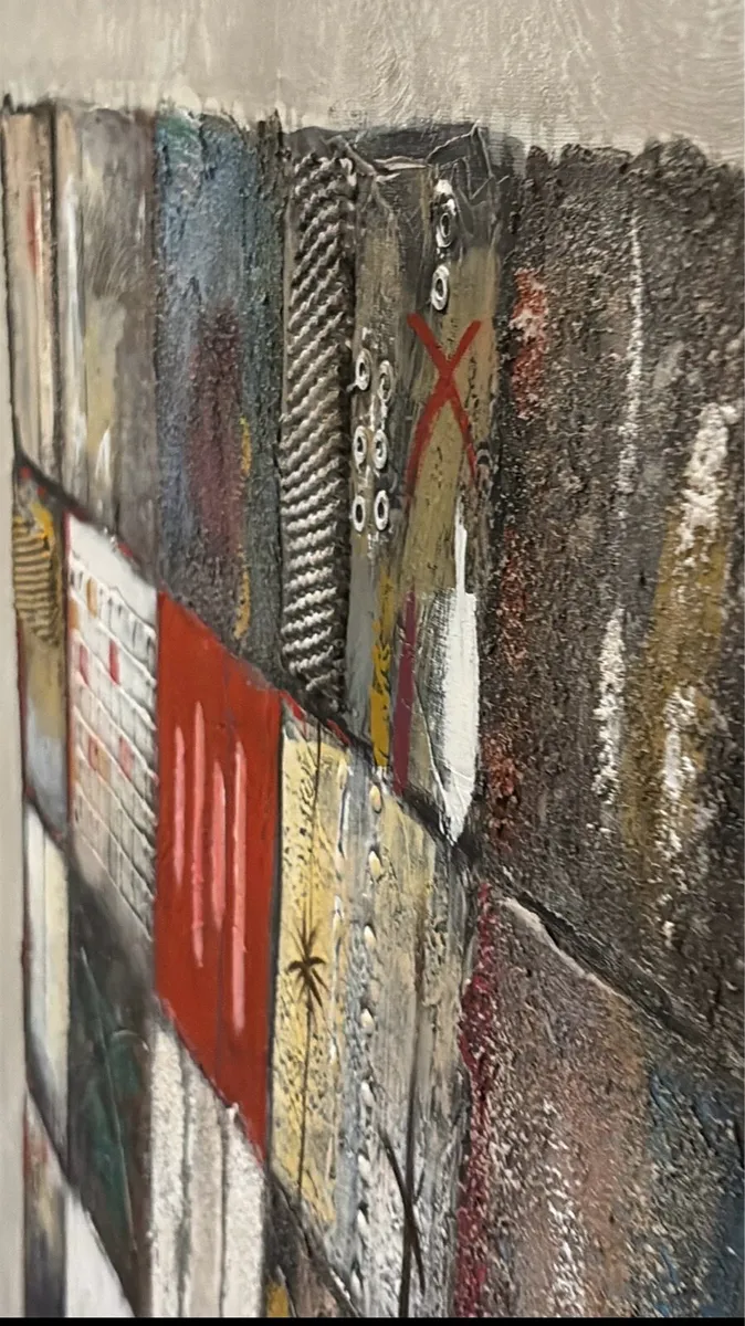 Large Textured Abstract Cavans Painting 125x90cm - Image 3