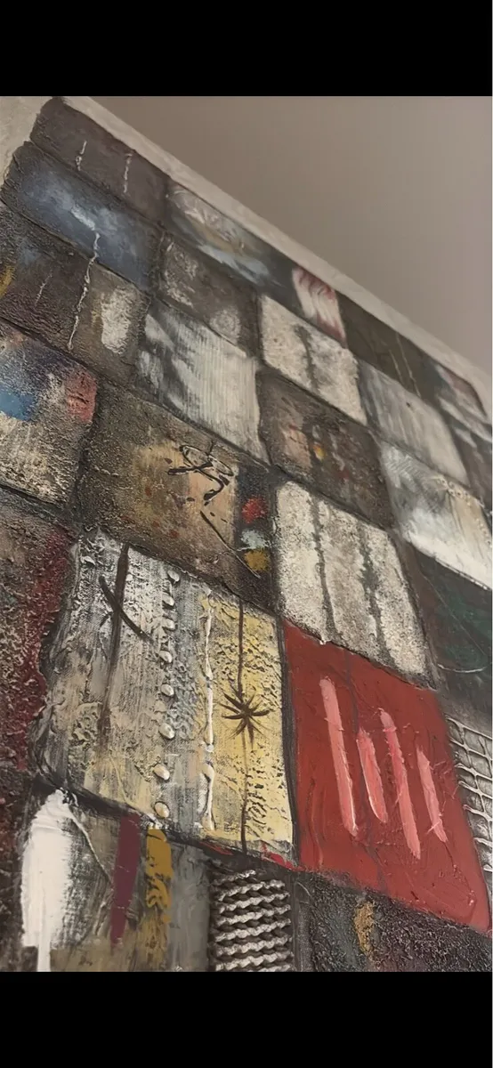 Large Textured Abstract Cavans Painting 125x90cm - Image 4