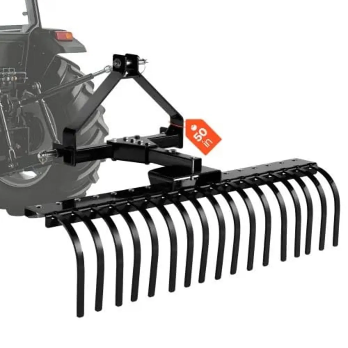 127 cm Lanscape Rock Rake, 3-Point Tow Behind Land - Image 1