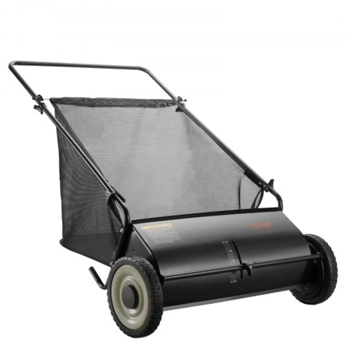 Push Lawn Sweeper, 26-inch Leaf & Grass Collector, - Image 1