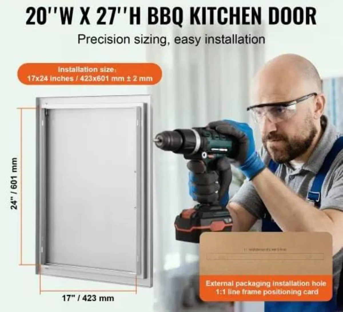 BBQ Access Door, 508x686 mm Single Outdoor Kitchen - Image 2