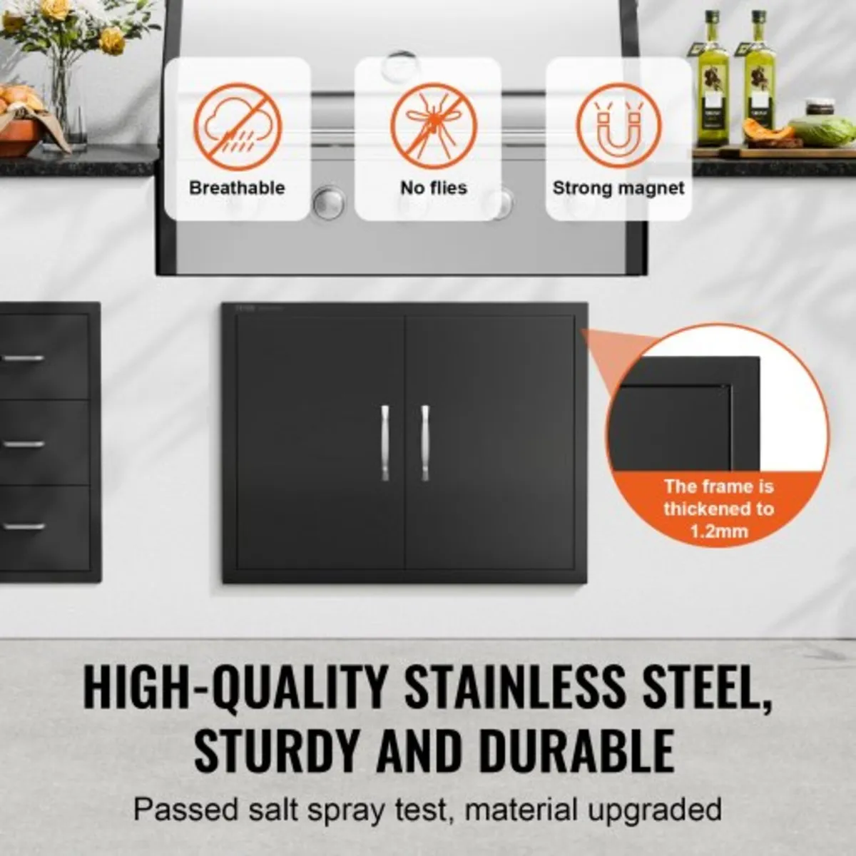 Door, 788x610 mm Double Outdoor Kitchen Door, Cold - Image 3