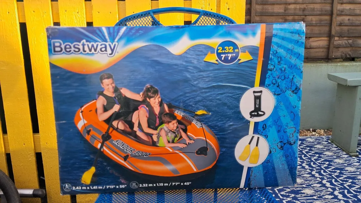 Inflatable family dingy & life jackets - Image 1