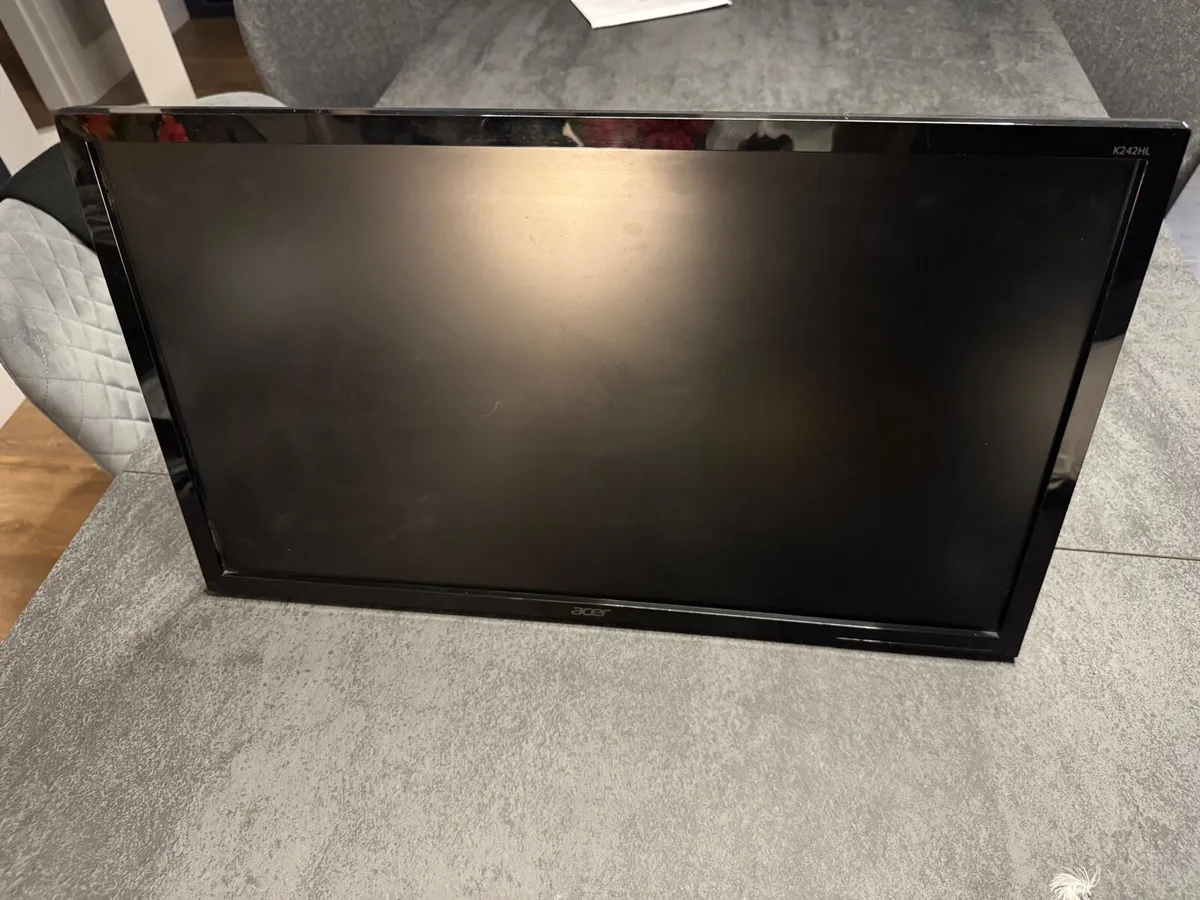 ACER K242HL LCD Monitor Black with adjustable arm - Image 1